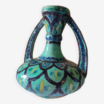 Vase à anses céramique traditionnelle Afrique du Nord