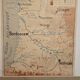 Old school geography map 1960 Atlantic Mediterranean coast