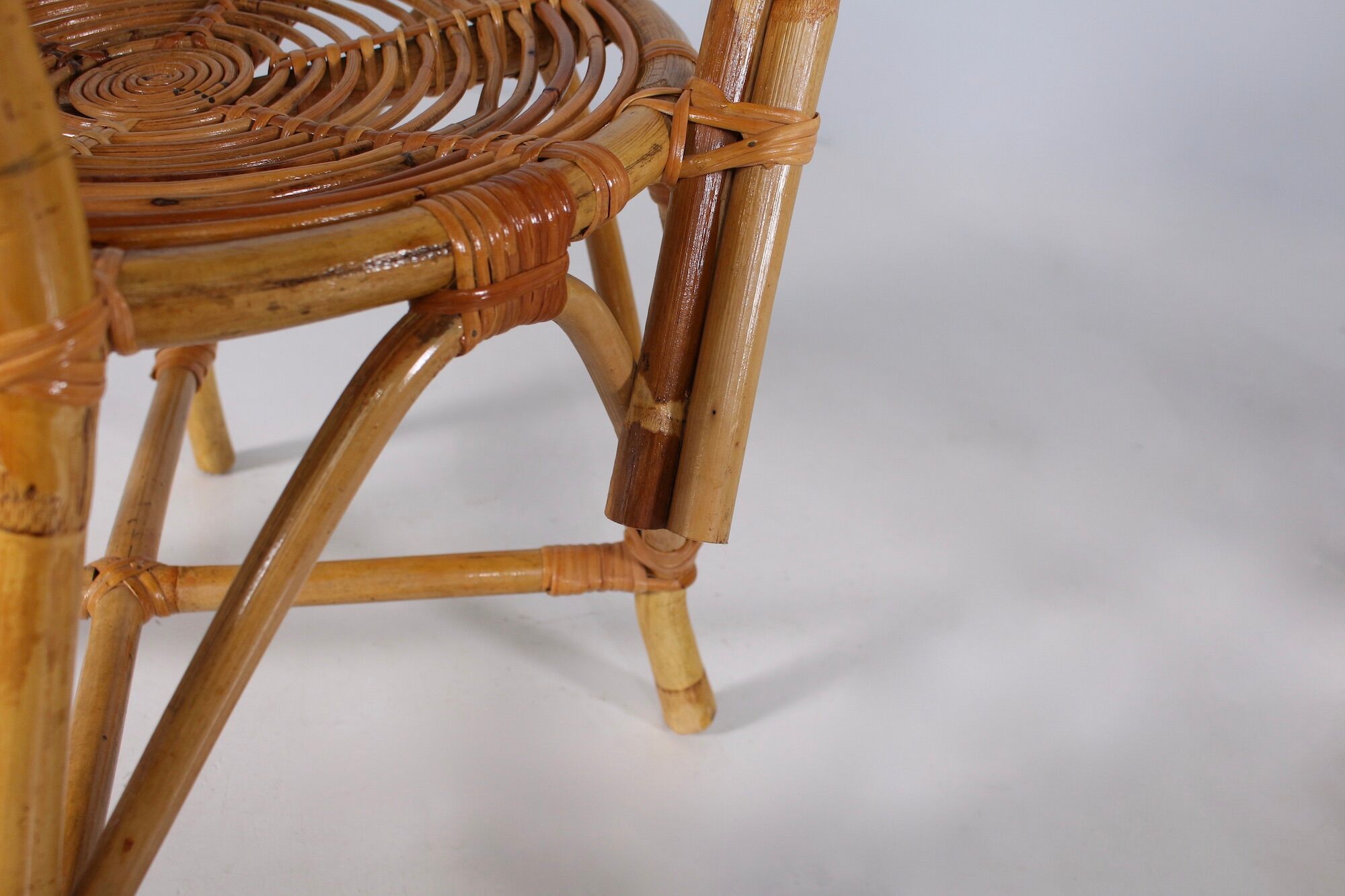 2 bamboo armchairs "wicker chairs"