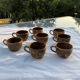 Lot 8 glazed stoneware cups