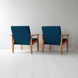 Pair of vintage Bruksbo armchairs, Norway