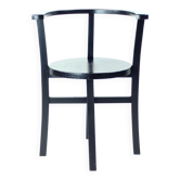 Fauteuil club en chêne noir de l'entre-deux-guerres, Tchécoslovaquie, années 1930