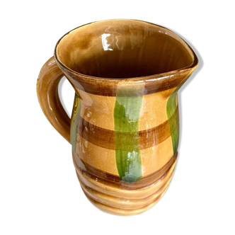 Glazed ceramic pitcher