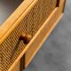 Commode en bois rotin 1970 vintage