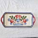Beautiful plate or source of presentation spring. earthenware from choisy le roi