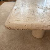 Travertine coffee table, Angelo Mangiarotti, Italy, 1970s