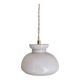Vintage lampshade pendant light in white opaline