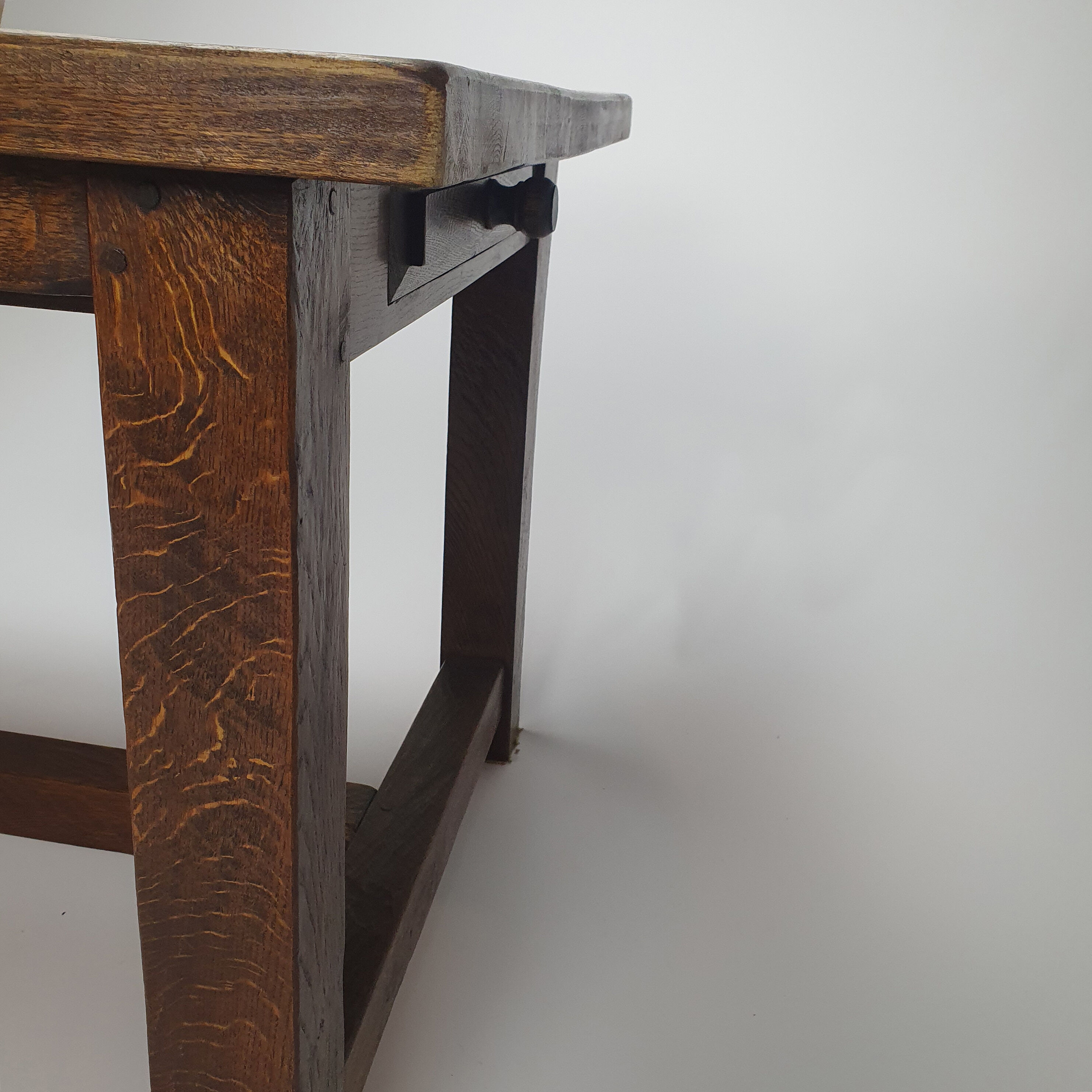 Mid Century Modernist Solid Oak Dining Table, 1960's