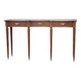 Superb mahogany and marble console table (early 20th century).