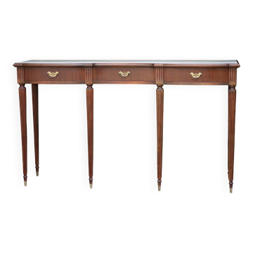 Superb mahogany and marble console table (early 20th century).