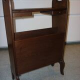Magazine rack with ashtrays, wooden end table