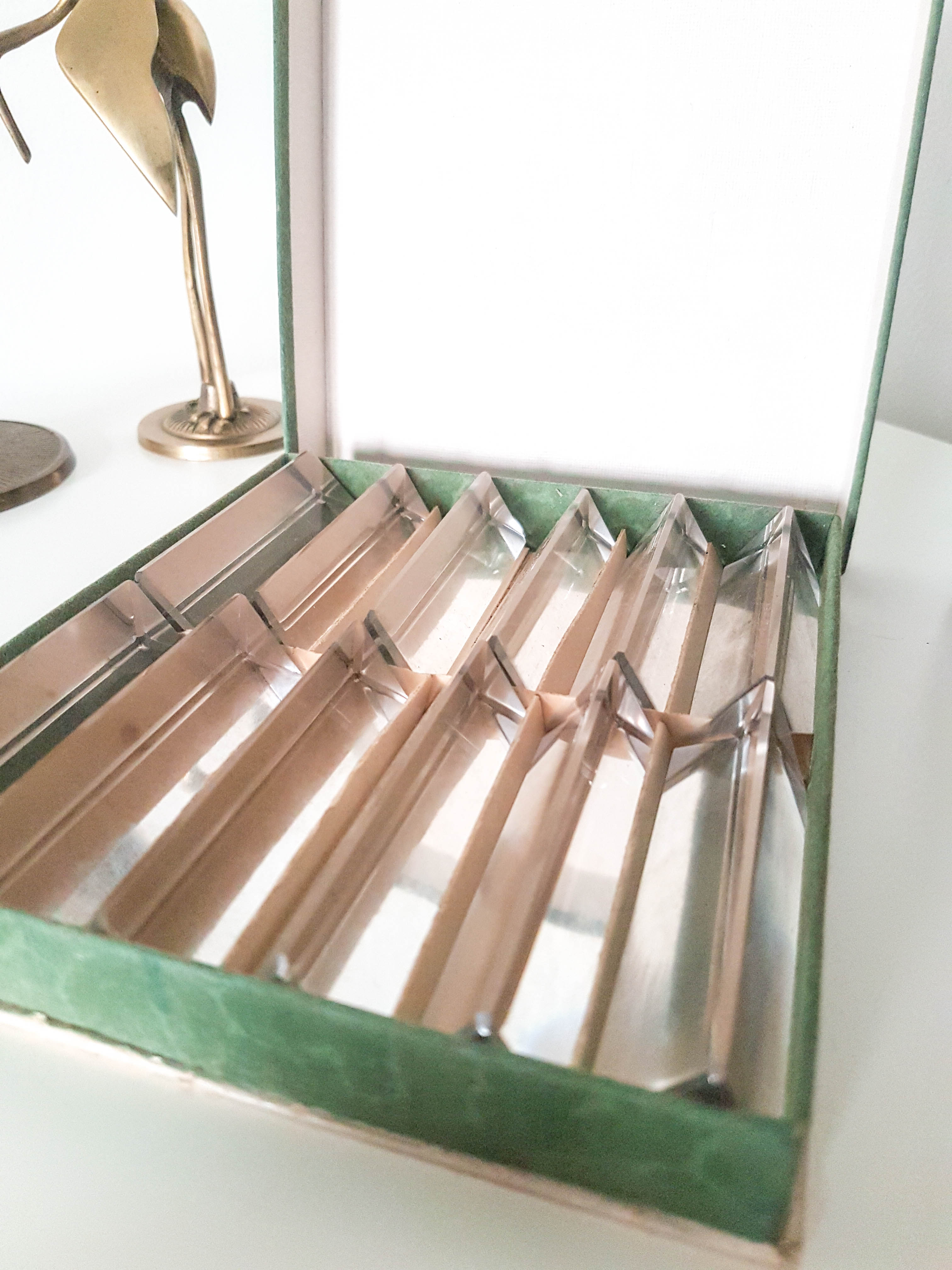 12 Baccarat crystal knife holders