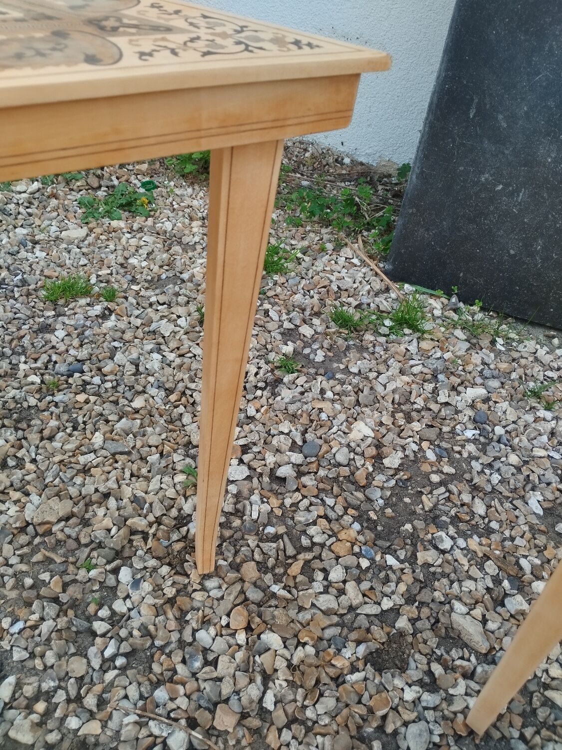 Pair of antique marquetry bedside tables