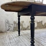 Oval pine farm table with 2m extensions
