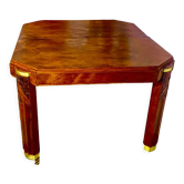Art deco table 1920 in walnut with extensions, 8 people