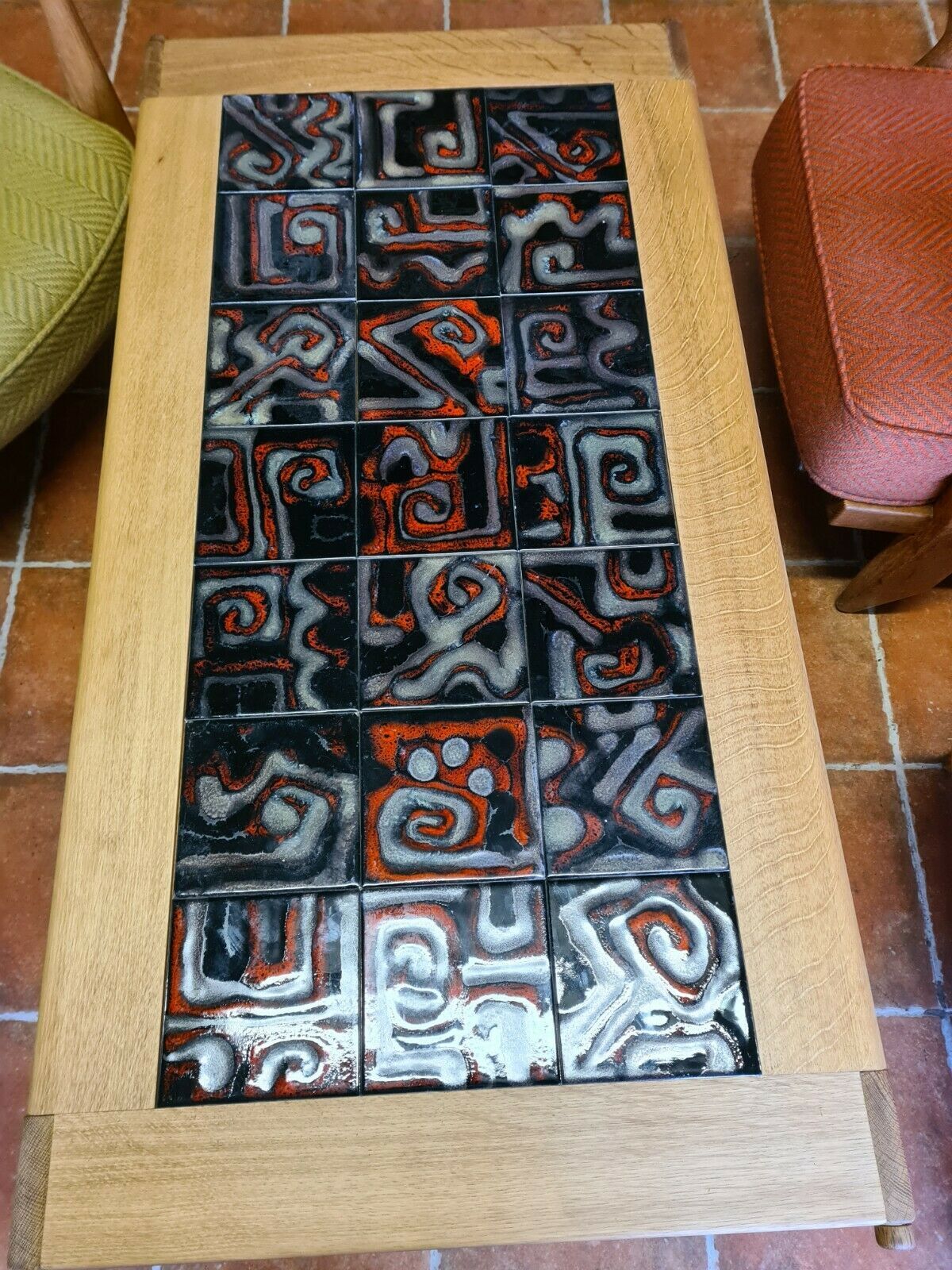 vintage modular table in oak GILLERME and CHAMBRON