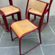 Vintage metal and wood school chairs adult size
