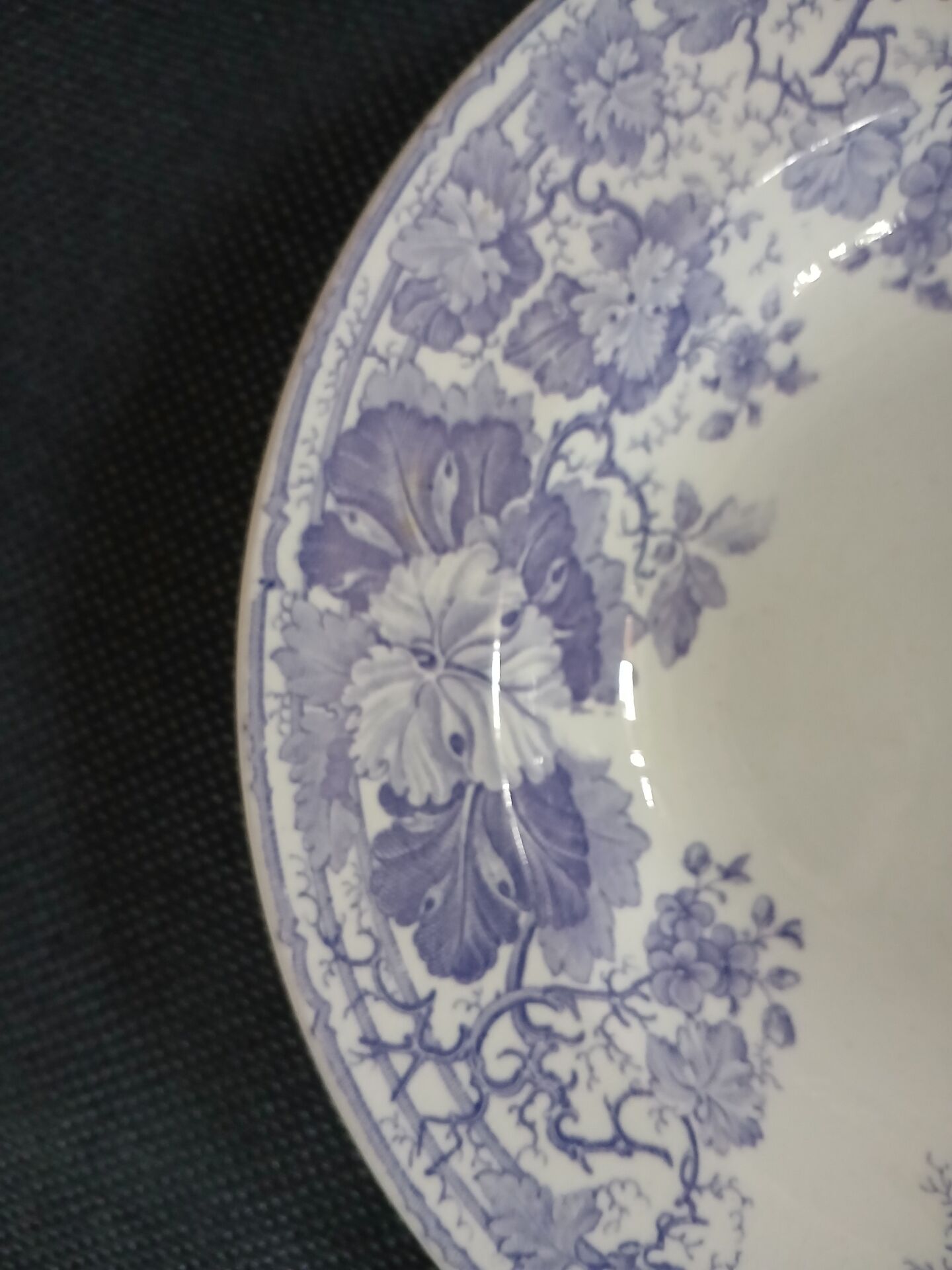 4 antique deep plates in ironstone