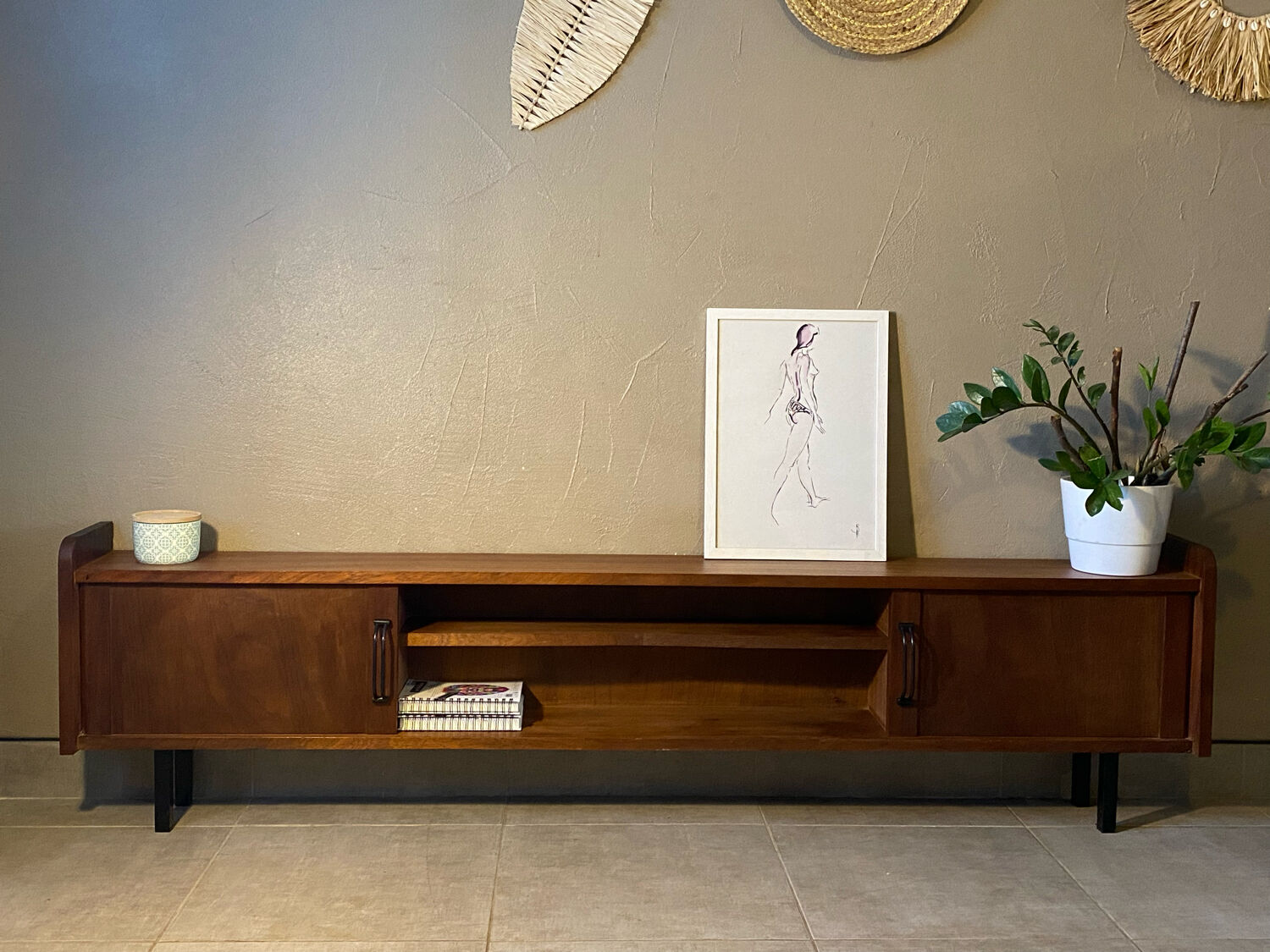 Vintage wooden row