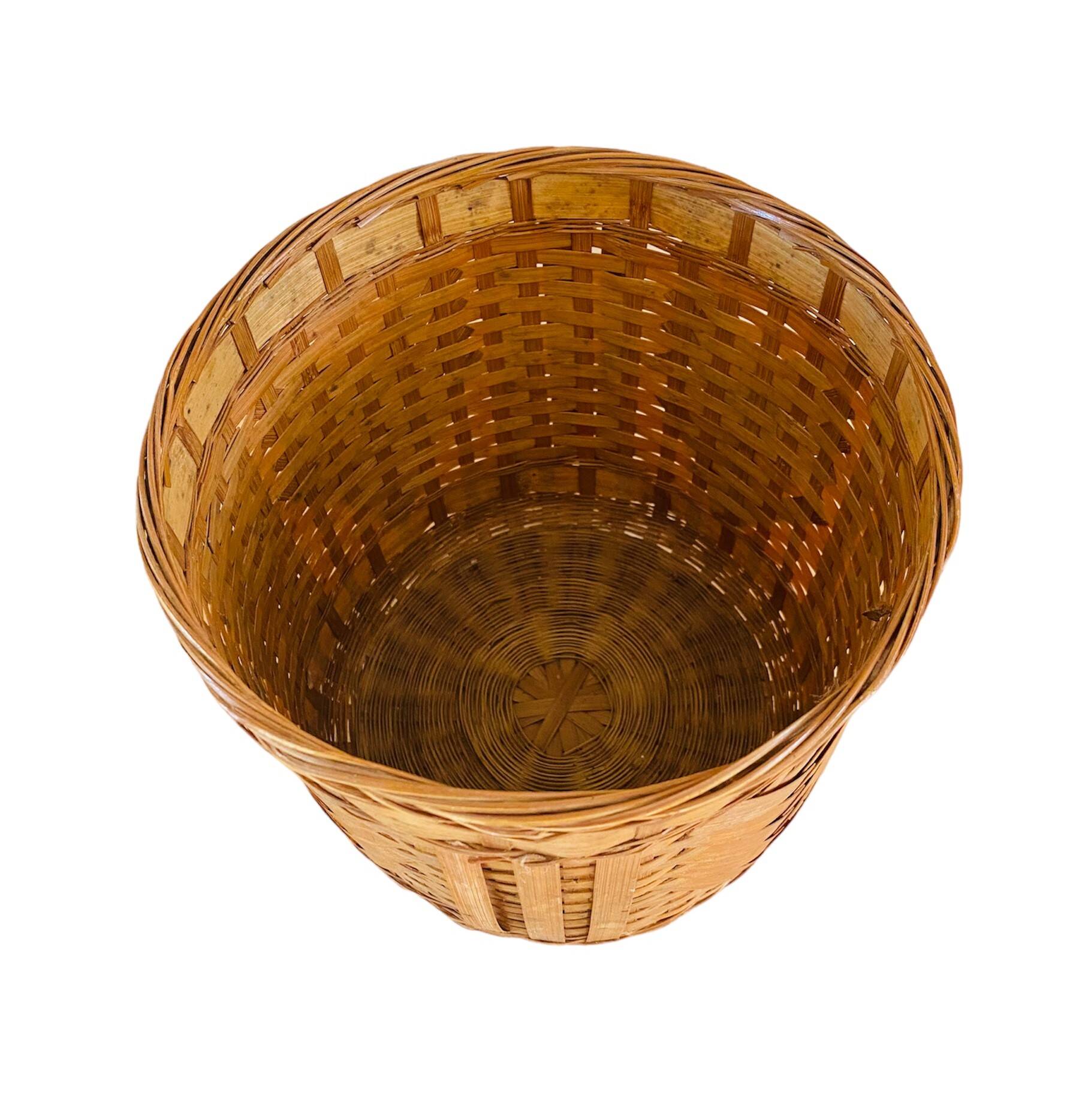 Panier tressé / cache pot vintage