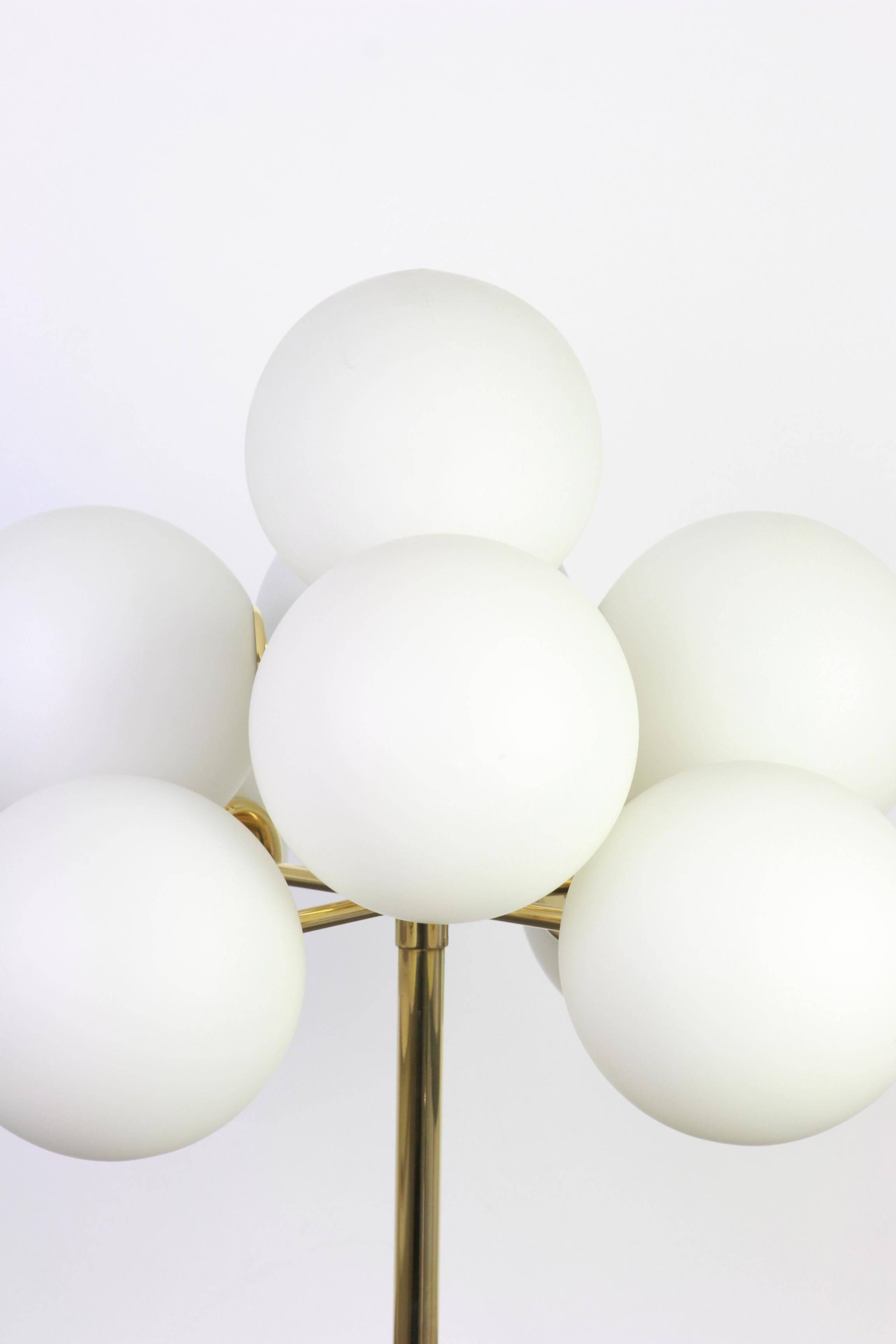 Atomic brass table lamp, Switzerland, 1960s