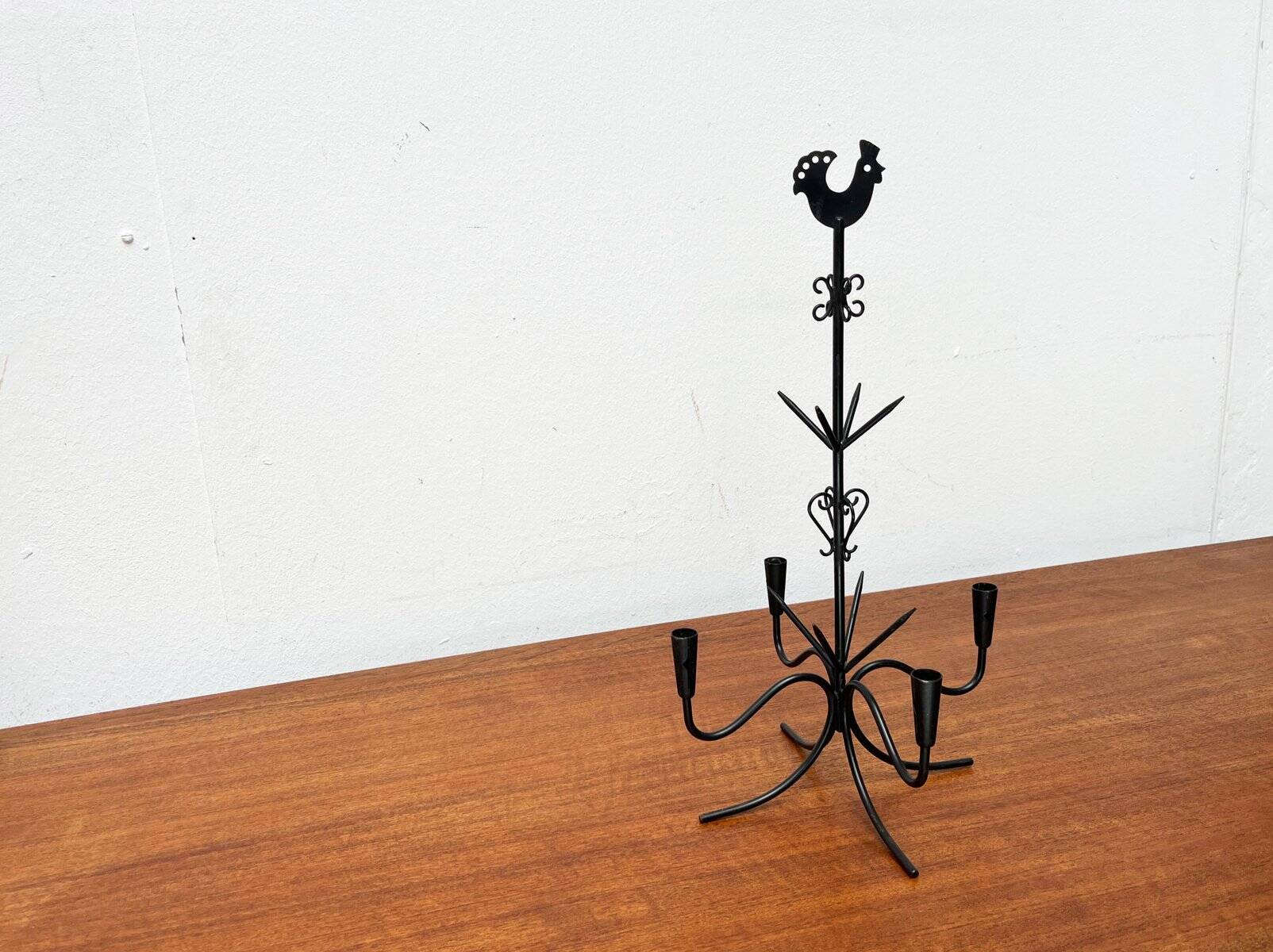 Mid-century Scandinavian metal candle holder by Gunnar Ander, 1960s.