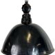 East German Black Enamel Factory Light by Lbd Veb Leuchtenbau Dresden, 1950