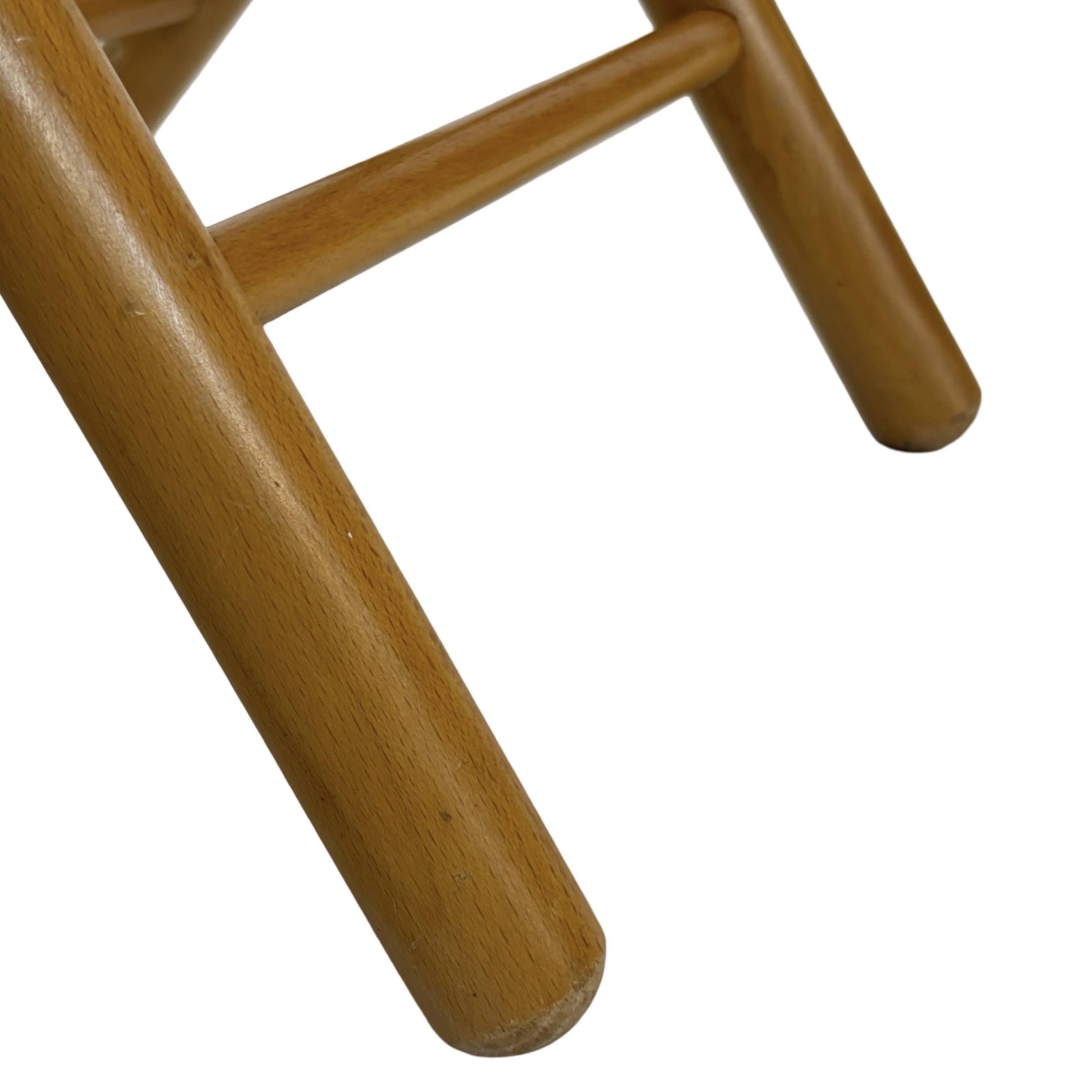 vintage side table stool thonet style webbing