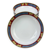 Raynaud Limoges série de 6 assiettes calottes modèle Pégase 17 cm