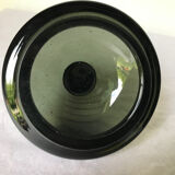 Apothecary pot in bubbled glass, dark green, VCM Reims.