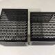 Black perforated steel nesting tables Italy 1980’s