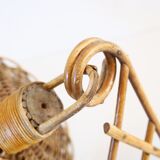 rattan wall lamp for hanging plant