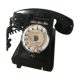 Telephone black bakelite littré