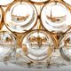 Gilded Brass and Crystal Chandelier by Palwa 1970s