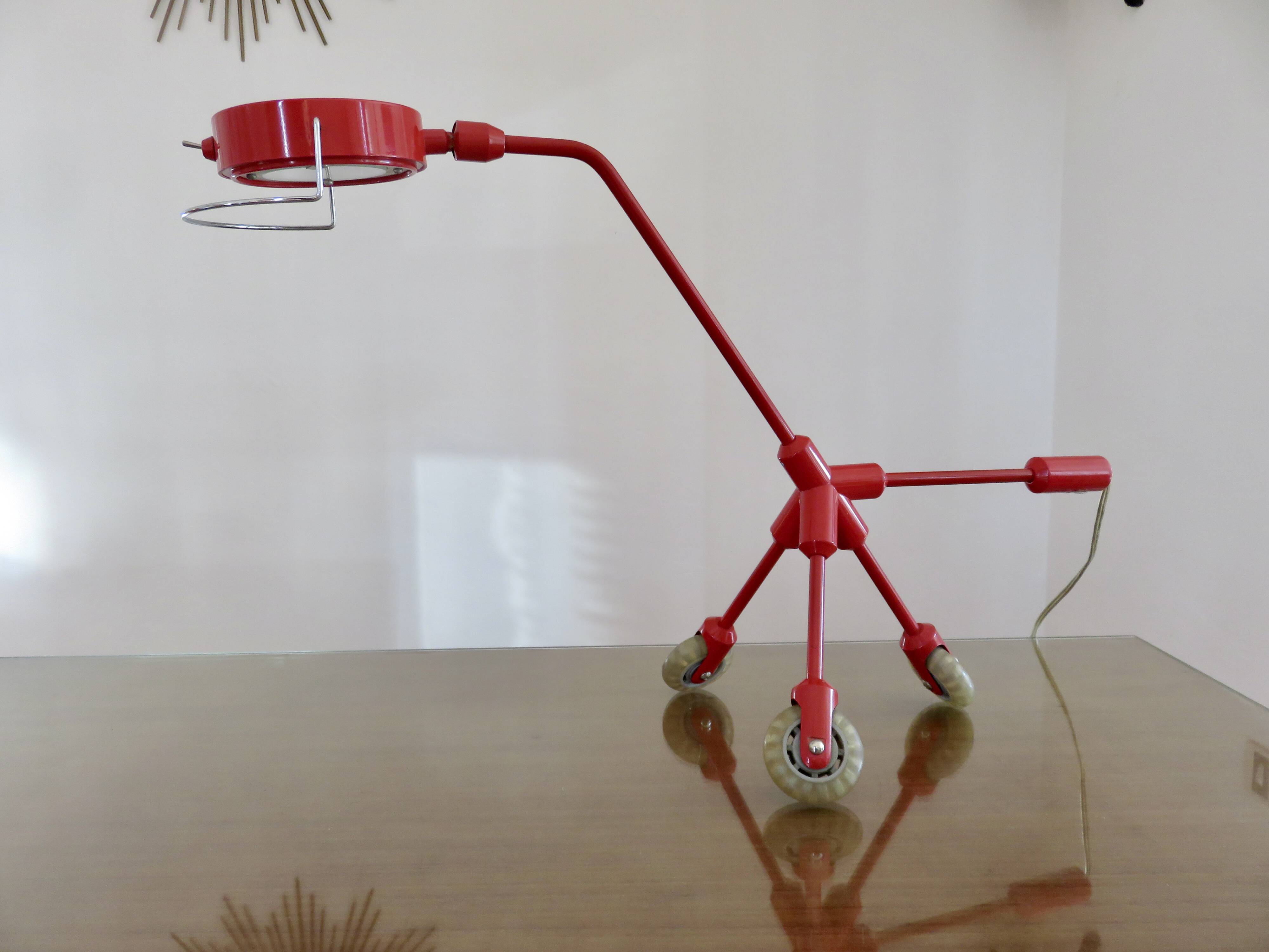 Kila lamp by Harry Allen for IKEA tripod on wheels year 2001