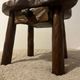 Brutalist wooden bedside table or occasional piece of furniture