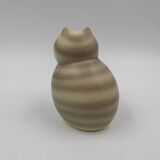 Ceramic Cat MIA Grey Stripes Lisa Larson Yellow Eyes Atelier Gust