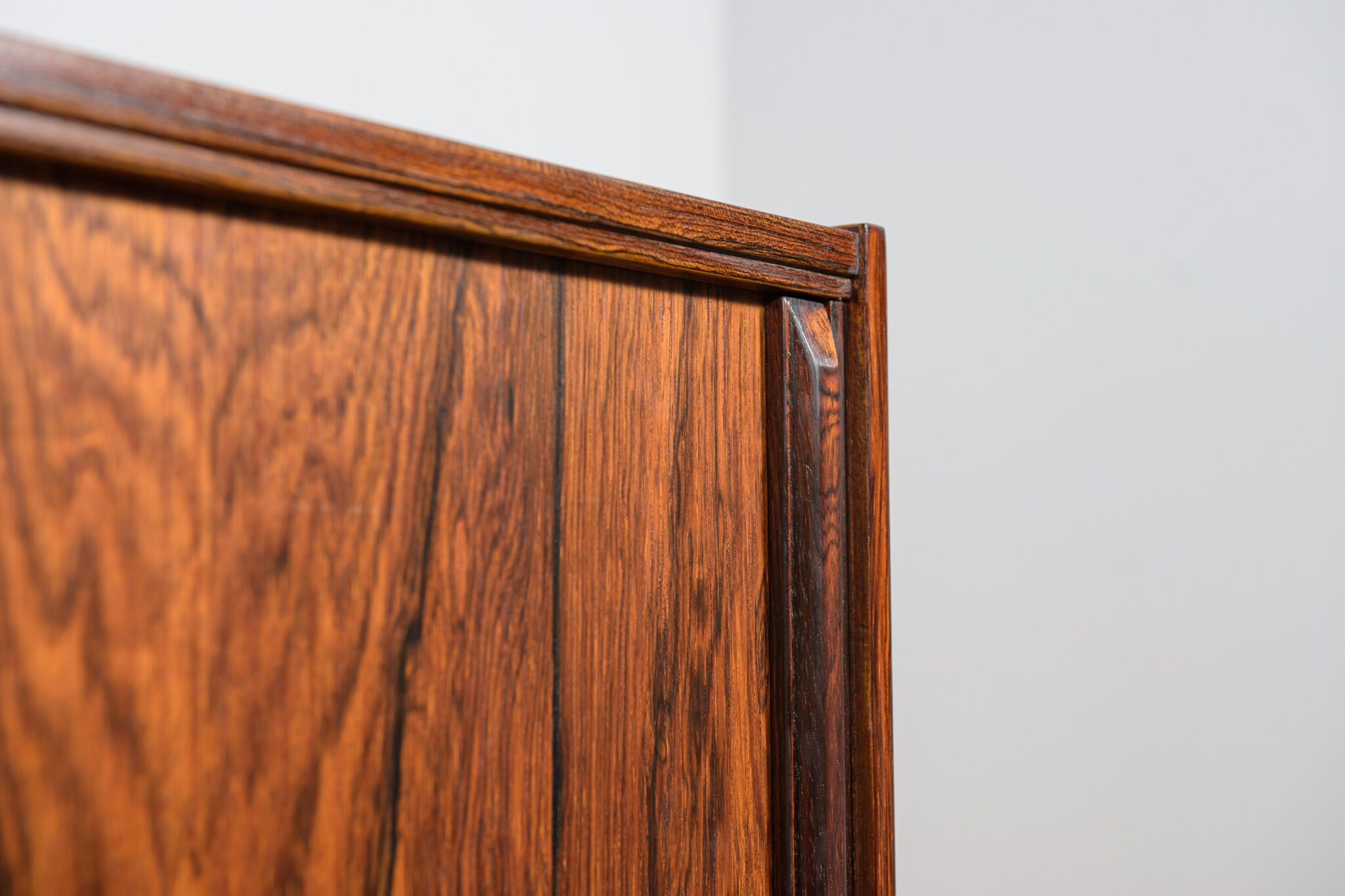 Mid-century rosewood bar with roller doors, Denmark, 1960s