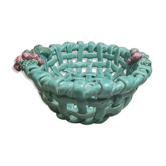 Large openwork bowl in slipware