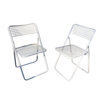 Set of two folding chairs