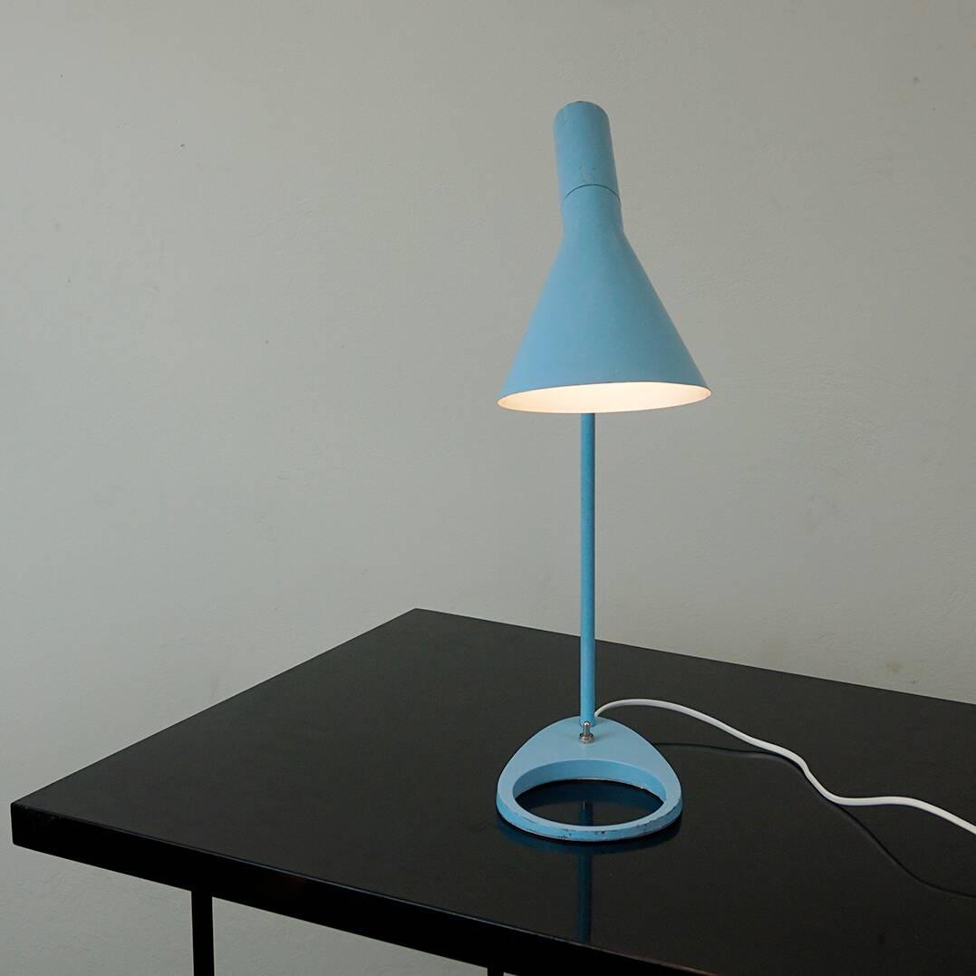Blue AJ Table Lamp by Arne Jacobsen for Louis Poulsen Denmark