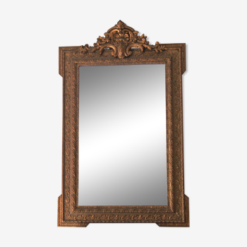 Miroir de cheminée avec fronton