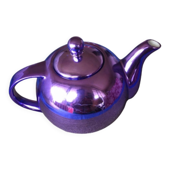 Iridescent porcelain teapot