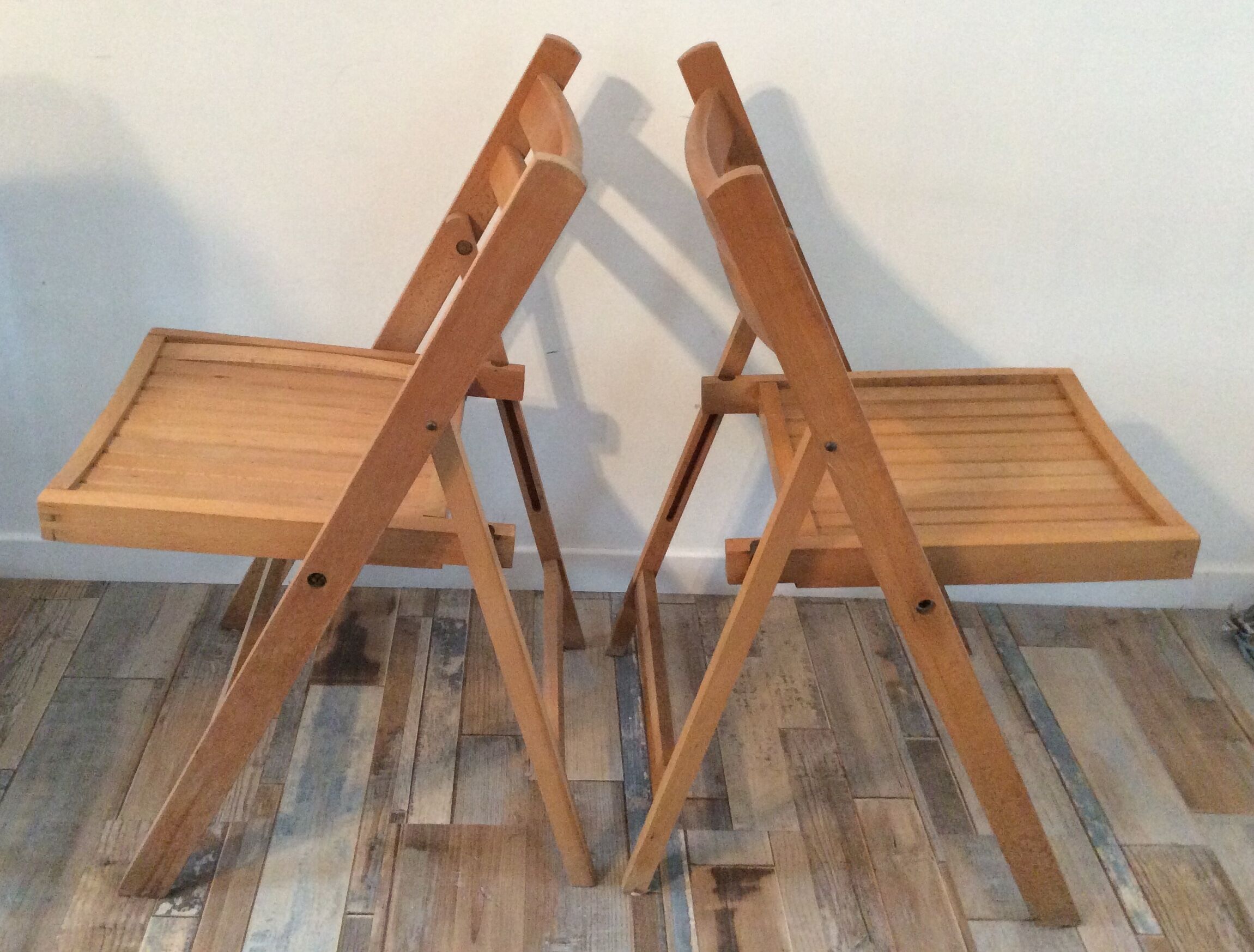 Paires de chaises pliantes vintage