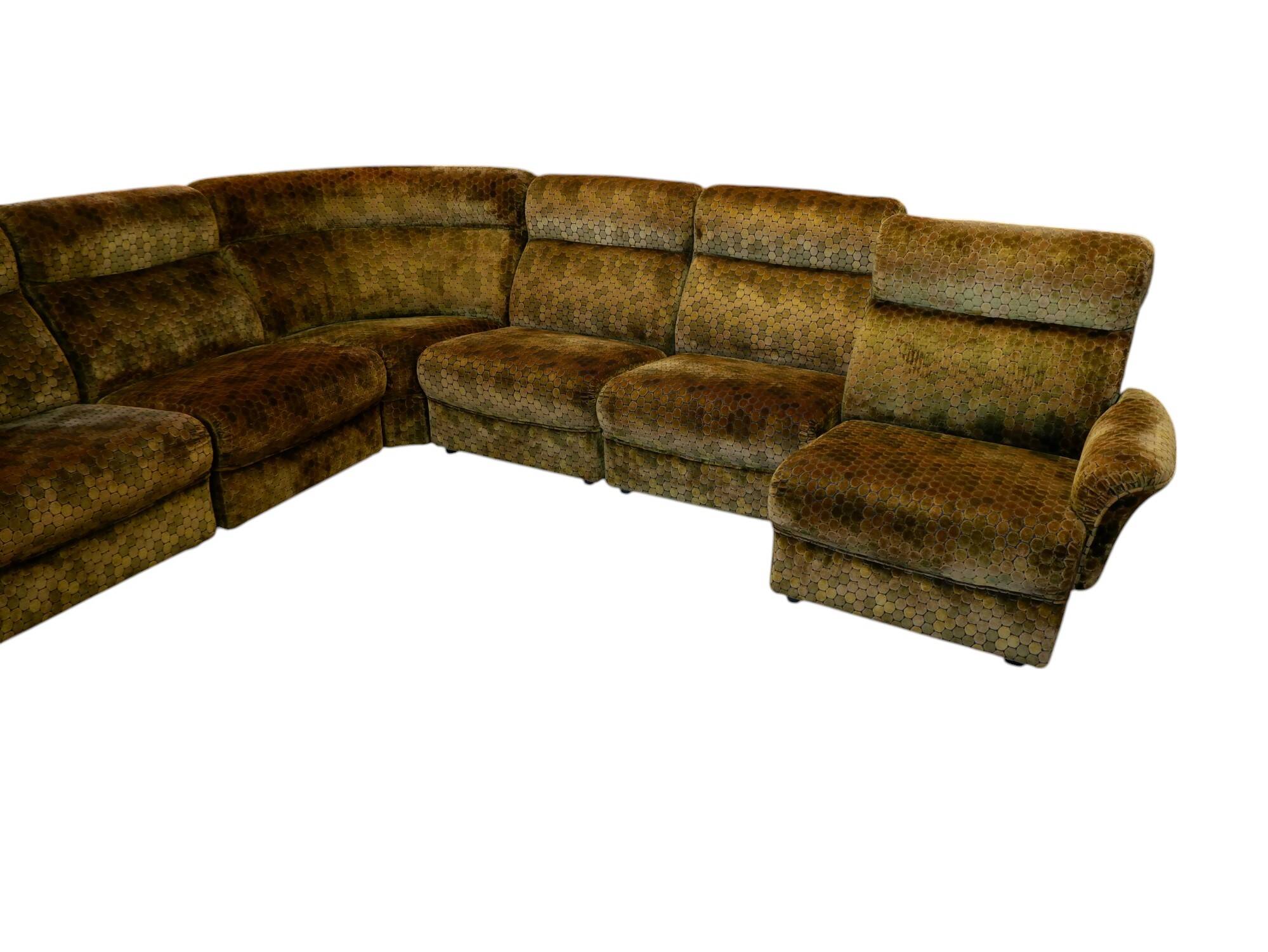 Vintage modular corner sofa, 1970s