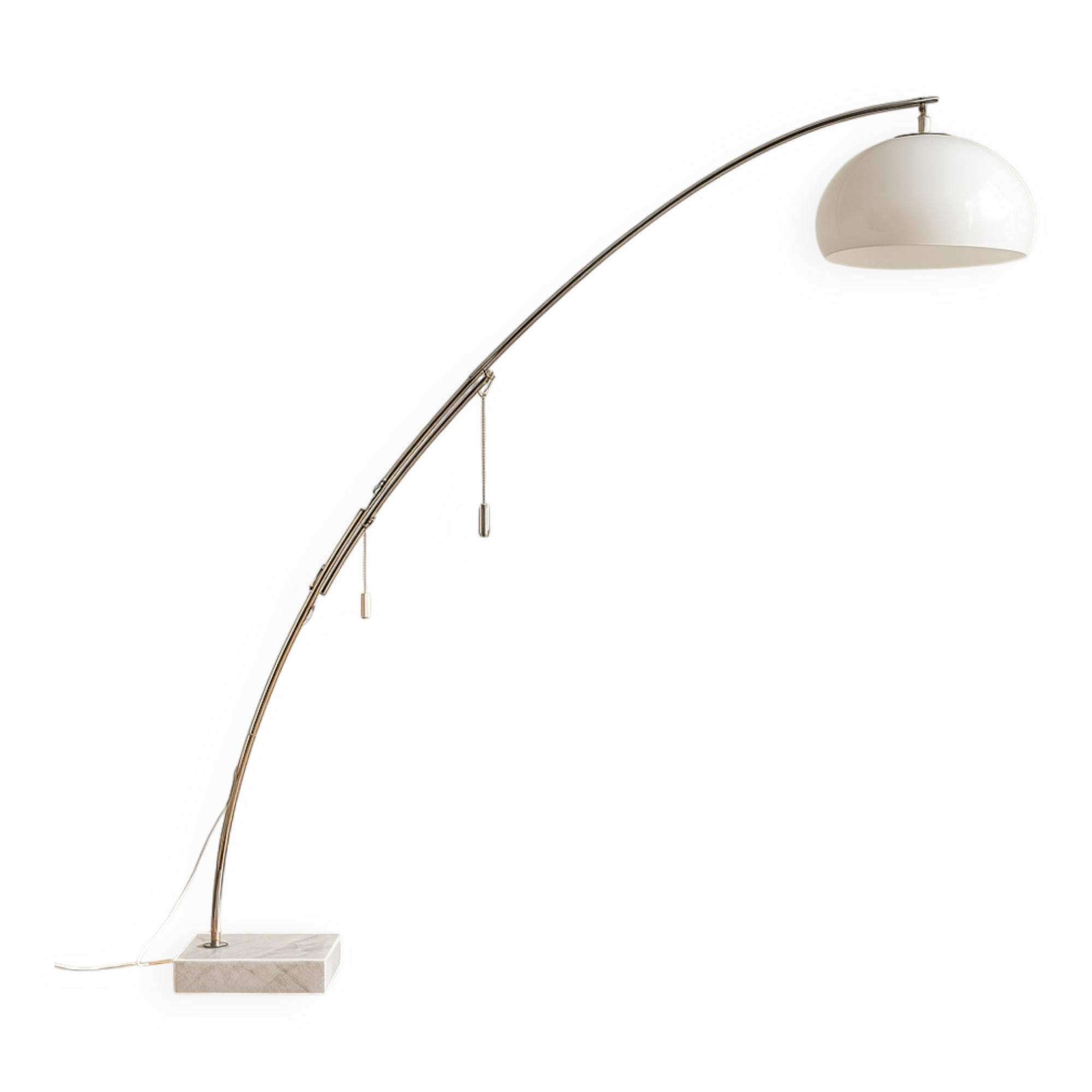 According to Goffredo Reggiani: Vintage 1970 telescopic arc floor lamp.