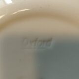 lot of 4 old hollow porcelain plates Oxford blue décor - patterns: fruits and flowers