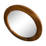 Round mirror in solid elm Maison Regain