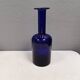 Huge blue glass vase by Otto Brauer for Holmegaard Denmark 1960s
