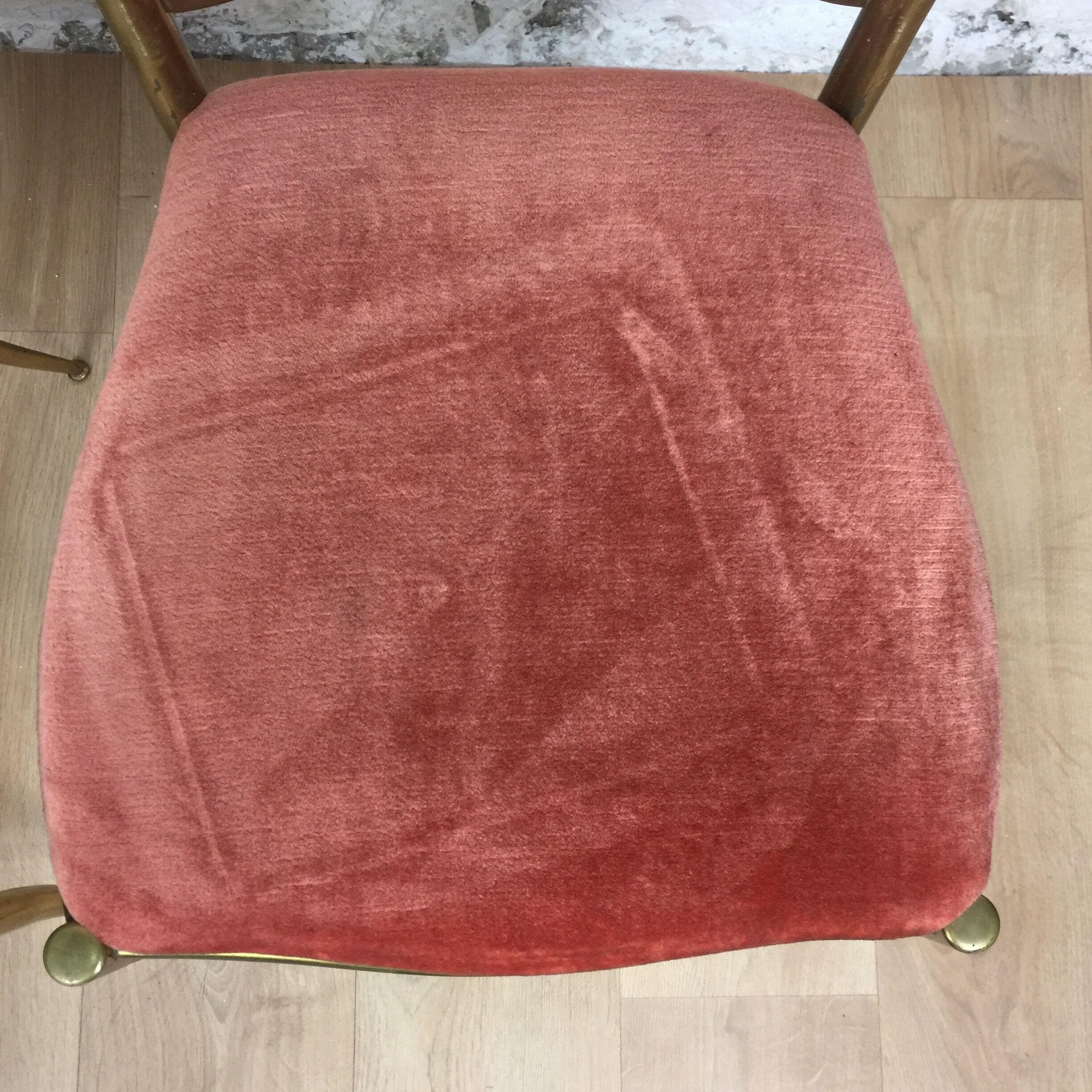 Pair of brass chairs "Chiavari"